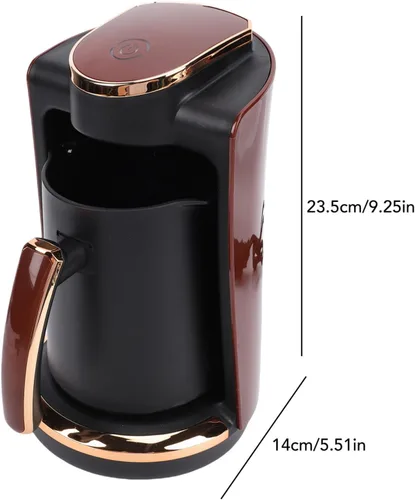 Miniatura 2 de Yosoo Cafetera de bebidas calientes de 550 W, máquina turca eléctrica de una sola taza con capacidad de 8.5 fl oz, ideal para el hogar, la oficina