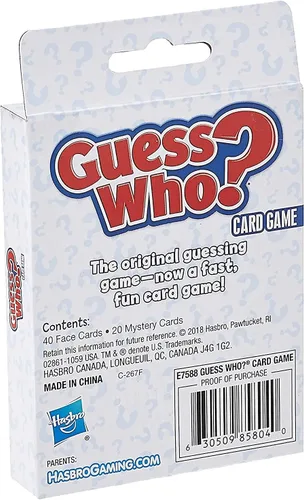Miniatura 6 de Hasbro Gaming ¿Quién es Quién? Juego de cartas para niños, juego de adivinanzas para 2 jugadores, actividades divertidas de verano, elementos