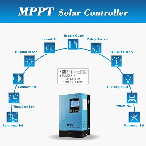 Miniatura 3 de Controlador de carga solar MPPT 60A 12V24V48V Regulador de batería automático Panel solar Max 150V entrada para baterías de litio, selladas, gel e