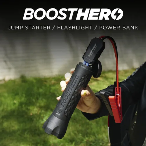 Miniatura 5 de BoostHero Arrancador de Batería Portátil para Automóvil, Banco de Energía de 6,000mAh, Linterna LED, con Cables de Puente Inteligentes para Motores