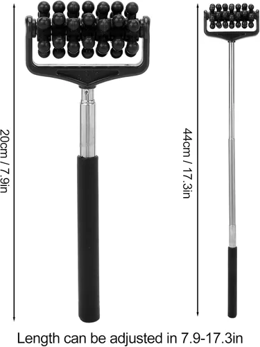 Miniatura 3 de Herramienta de masaje práctica Masajeador de rodillo de masaje de espalda masajeador de rodillos telescópicos, herramientas de masaje de masajeador