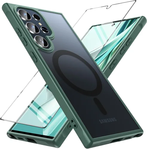 Miniatura 28 de Hensinple Funda Magnética para Samsung Galaxy S22, Funda para Teléfono Galaxy S22 [Compatible con MagSafe], Cubierta Magnética Transparente