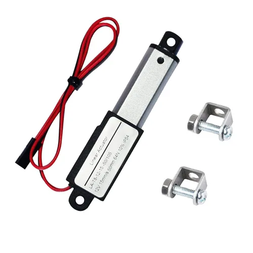 Miniatura 10 de Actuador micro lineal eléctrico de 12 V - carrera de 1.2 pulgadas, 64N/14.4 libras, velocidad de 0.6 pulgadas/s, mini actuador de movimiento
