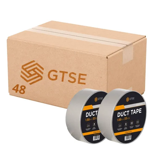 Miniatura 42 de Cinta adhesiva ancha GTSE, negra, 3 pulgadas x 55 yardas (164 pies), cinta de reparación resistente e impermeable para uso en interiores