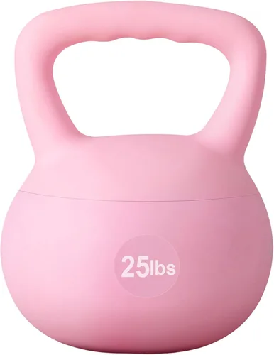 Miniatura 11 de SogesPower Pesas rusas suaves, pesas de entrenamiento de fuerza rellenas de arena de hierro, a prueba de golpes con mango de agarre ancho, pesas