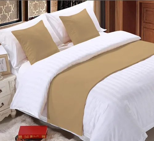 Miniatura 9 de Elegant Decor Camino de cama de algodón egipcio de 800 hilos, 1 pieza y 2 fundas de cojín a juego, tamaño Cal-King [blanco sólido] (borgoña, Queen)