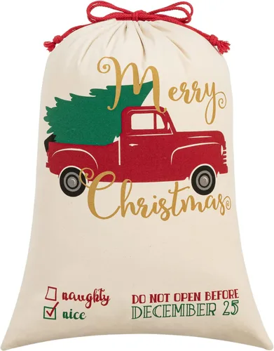 Miniatura 20 de HBlife Saco de lona de Papá Noel, bolsas grandes de Papá Noel de 19.7 x 27.6 pulgadas para regalos, sacos de Navidad personalizados para regalos
