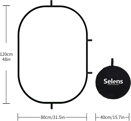 Miniatura 6 de Selens Difusor blanco suave plegable Difusor de luz Panel de difusión de luz con bolsa de transporte, difusor de tela modificador de luz