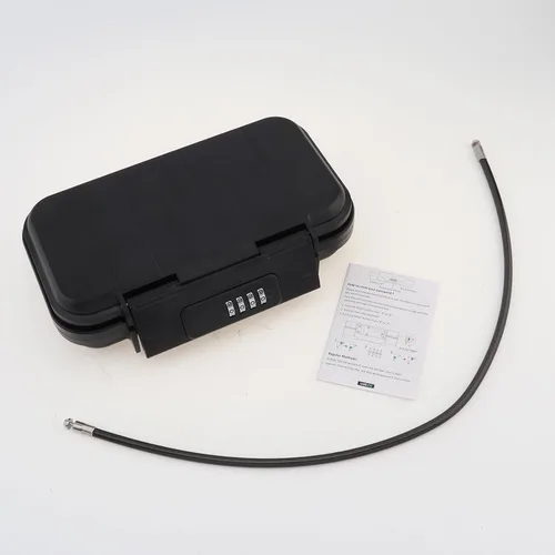 Miniatura 6 de Caja fuerte portátil, caja de seguridad combinada con código, caja de seguridad antirrobo impermeable con cadena extraíble para playa, dormitorio