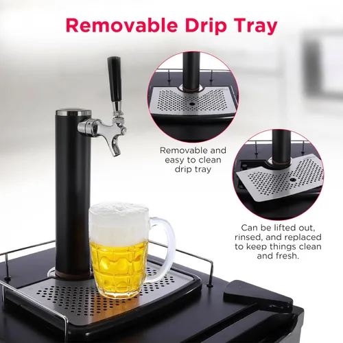 Miniatura 4 de Frigidaire EFRB200 Barra de cerveza Kegerator de acero inoxidable de 6.1 pies cúbicos