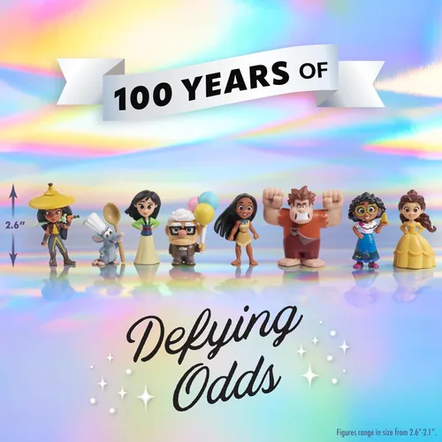 Miniatura 2 de Celebración de los 100 años de Disney Desafiando las probabilidades Edición limitada Paquete de figuras de 8 piezas, juguetes para niños a partir