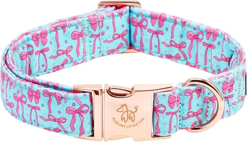 Miniatura 59 de Elegant Little Tail - Collar para perro de otoño, collar floral naranja duradero para perros medianos, ajustable para mascotas macho o hembra