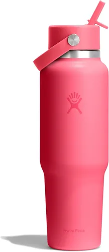 Miniatura 76 de Hydro Flask Botella de agua de viaje – Acero inoxidable aislado – Tapa ancha con pitillo, antiderrames, a prueba de fugas en 24 oz Trillium Pink