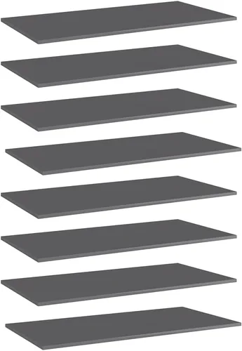 Miniatura 106 de 4 tableros de repuesto para estanterías, paneles de repuesto de aglomerado, unidades de almacenamiento, estantes organizadores, color gris hormigón
