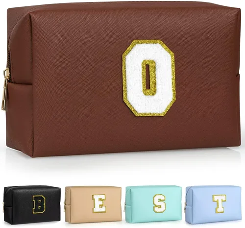 Miniatura 25 de TOPEAST - Bolso de maquillaje para mujer, G Blanco nacarado-rosa