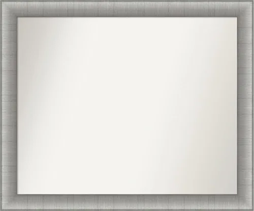 Miniatura 77 de Amanti Art Espejo de baño plateado para sobre fregadero, 28 x 47 pulgadas, espejo rectangular de plata imperial, marco de madera tradicional de gran