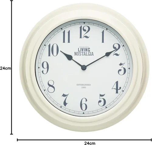 Miniatura 6 de KitchenCraft Living Nostalgia - Reloj de pared analógico, color crema antiguo, 10.0 in (10 pulgadas)