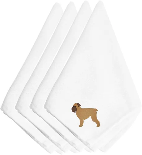Miniatura 81 de Caroline's Treasures BB3448NPKE Affenpinscher - Juego de 4 servilletas bordadas, lavables, suaves, duraderas, servilletas de mesa para hotel