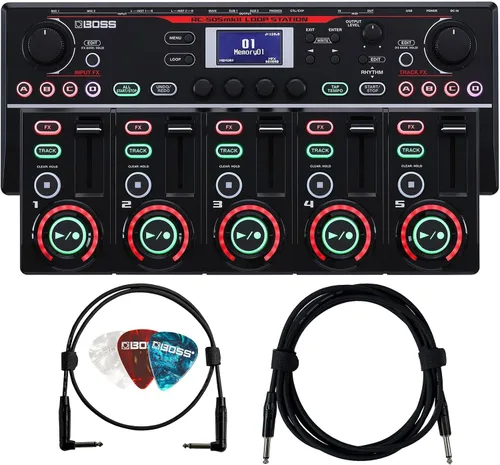 Miniatura 12 de Boss RC-1 Loop Station Paquete con cable de instrumento Gearlux, cable de conexión y púas