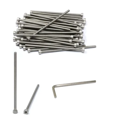 Miniatura 194 de iexcell 25 piezas M4 x 60/65/70/75/3.150 in paso de rosca 0.028 in acero inoxidable 304 cabeza hexagonal Tornillos Tornillos surtido Kit