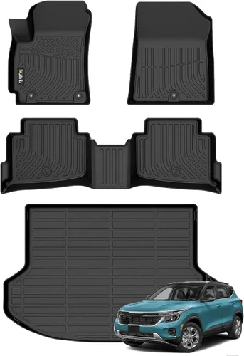 Miniatura 70 de Tapetes de piso para todo clima y forro de carga con respaldo para Chevrolet Suburban de 7 asientos 2021-2025 / GMC Yukon XL de 7 asientos