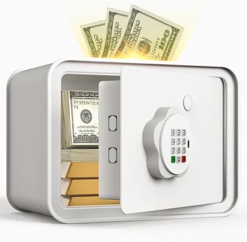 Miniatura 9 de Mini caja fuerte para dinero, monedas, efectivo, alcancía para niños, pequeñas cajas fuertes electrónicas para niños y niñas, regalo ideal