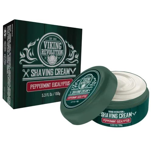 Miniatura 4 de Crema de afeitar de lujo con aroma a menta y eucalipto - Jabón de afeitar suave, sedoso y sedoso - Espuma rica para el afeitado más suave - 5.3 oz