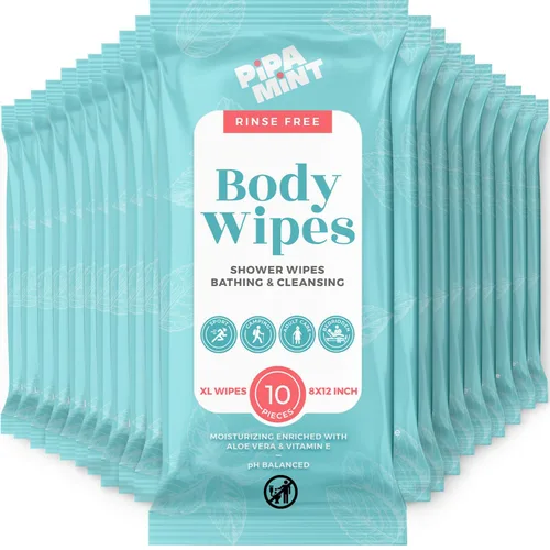 Toallitas corporales XL Toallitas de ducha Toallita corporal para adultos Baño, viajes, camping, gimnasio, automóvil, personas mayores, postradas en