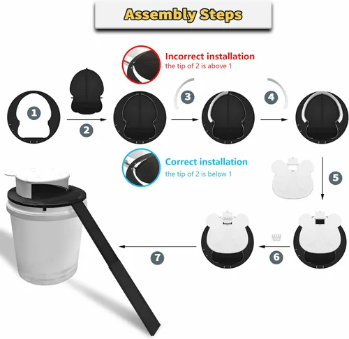 Miniatura 6 de Trampa para ratones, trampa para ratones de reinicio automático, trampas para ratones de 5 galones, uso en interiores y exteriores, herramienta