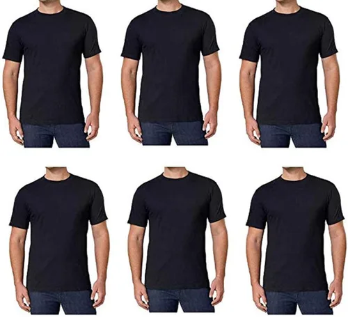 Kirkland Signature - Camiseta para hombre 100 algodón sin etiquetas paquete de 6 unidades color negro Negro