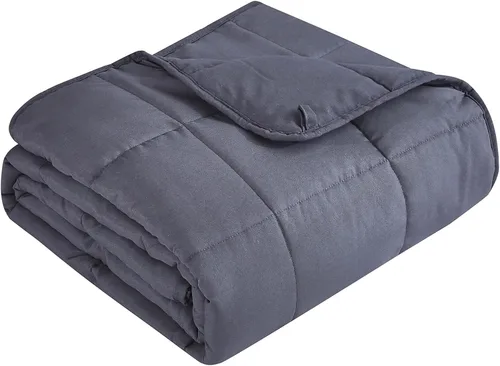Miniatura 10 de Topcee - Manta con peso para adultos (15 libras, 48 x 72 pulgadas), manta de enfriamiento pesada de tamaño individual, suave y transpirable