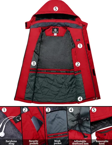 Miniatura 3 de GEMYSE Men's Mountain Waterproof Ski Snow Jacket Winter Windproof Rain Jacket