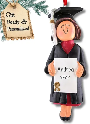 Miniatura 10 de Adornos de graduación personalizados para la clase de 2025, adornos de árbol personalizados para 2025, regalos de graduación personalizados