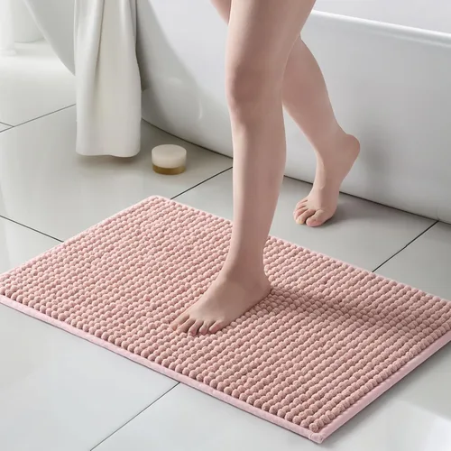 Miniatura 14 de FRESHMINT Alfombra de baño de felpilla gruesa y grumosa, 17"x24", alfombrilla de baño antideslizante, accesorio decorativo suave, linda alfombrilla
