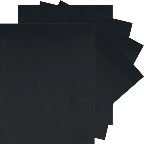 25 Hojas de Papel de Cartulina Negra 8.5 x 11 Pulgadas, 250 GSM/92 lb Papel de Cartulina Gruesa para Tarjetas DIY, Papel de Cartulina para