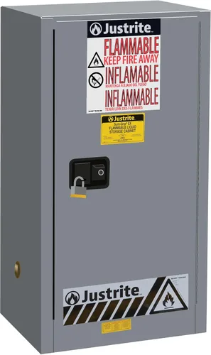 Miniatura 18 de Justrite 890200 - Gabinete para almacenamiento de seguridad, de tamaño pequeño, para almacenar productos inflamables, manual, con 1 puerta, de acero