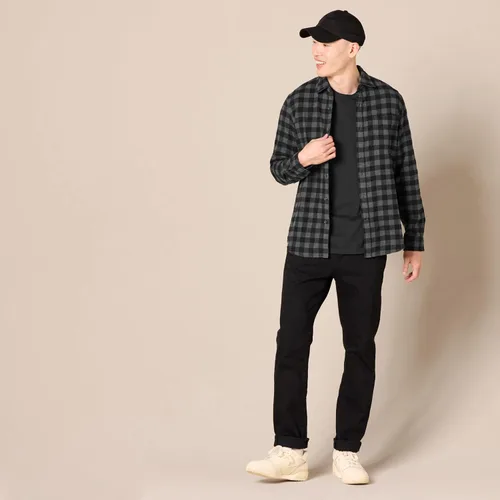Miniatura 19 de Amazon Essentials Camisas de franela de manga larga para hombre, corte ajustado, a cuadros con botones