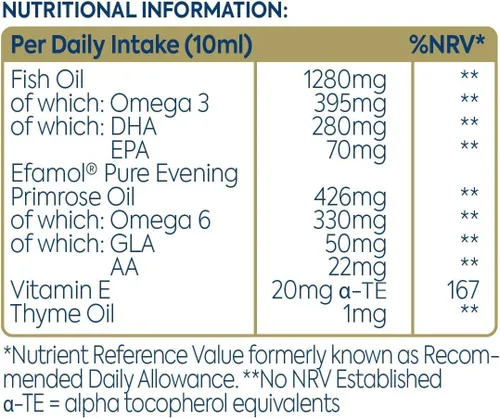 Miniatura 6 de Efalex Omega 3 +6 Suplemento alimenticio Líquido con sabor a limón y lima 150mls