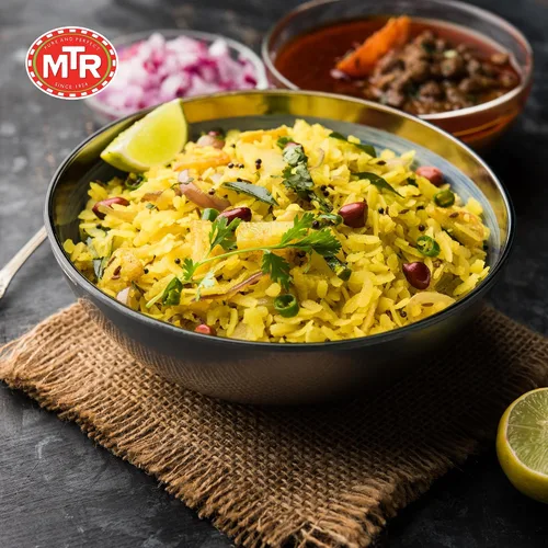 Miniatura 6 de MTR Mezcla de Poha de 3 minutos, comida india lista para cocinar, hecha con copos de arroz, 100% vegetariana, sin conservantes añadidos, conveniente