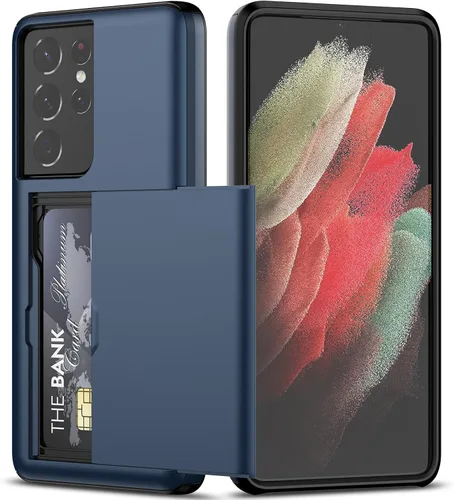 Miniatura 15 de Nvollnoe Funda para Samsung S20 FE con tarjetero de doble capa de protección resistente para Galaxy S20 FE, ranura para tarjeta oculta Funda delgada