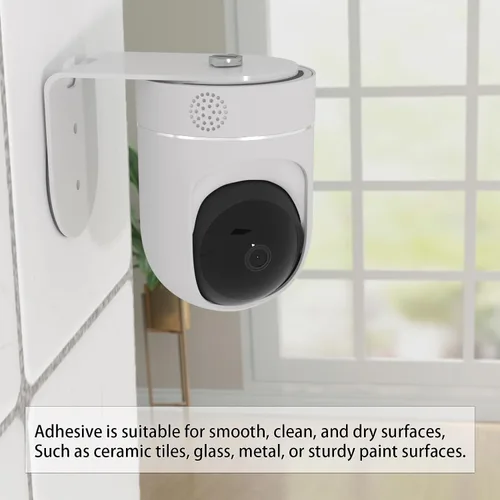 Miniatura 2 de Teccle Soporte de pared adhesivo para Eufy Indoor Cam E220 P24, sin taladrar sin herramientas, instalación sin daños