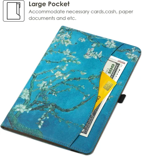 Miniatura 5 de HGWALP Funda universal para tablet de 9, 9.7, 10.1, 10.2, 10.5, 10.9 y 11 pulgadas, funda para tablet con múltiples ángeles de visión con correa