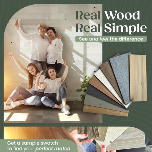 Miniatura 6 de Timberchic Paneles de Pared de Madera Recuperada – Tablones de Despegar y Pegar para Paredes de Acento – Paquete de Muestra de Decoración Rústica