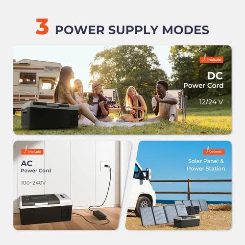 Miniatura 5 de EKOJUCE 12 Volt Refrigerator Portable Fridge - 16 Quart(15L) Electric Cooler Compressor fridge -4℉-68℉, 12/24V DC & 100-240V AC Car Refrigerator for