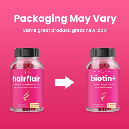 Miniatura 9 de NutraChamps Paquete completo de biotina para cabello, piel y uñas. Paquete de 2 biotina y biotina +