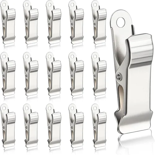 Miniatura 9 de 6 piezas de abrazaderas mini de metal, abrazadera de resorte mini, clips de cocodrilo de aligátor de 1/2 pulgada de ancho para trabajo, mordaza