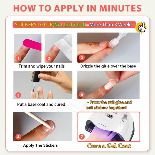 Miniatura 6 de Uñas Postizas Cuadradas de Cromo Púrpura Cortas Medianas para Presionar, KQueenest Uñas Acrílicas Falsas de Plateado Metálico Espejo para Presionar