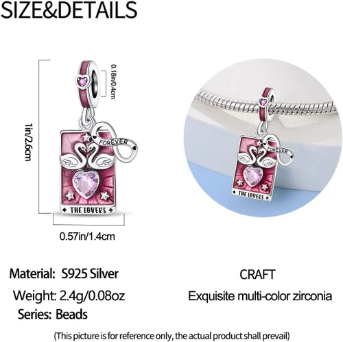 Miniatura 21 de KUNSIR Los abalorios se adaptan a pulseras Pandora para mujer, plata de ley 925, cuentas colgantes de joyería para niñas, dijes de feliz cumpleaños