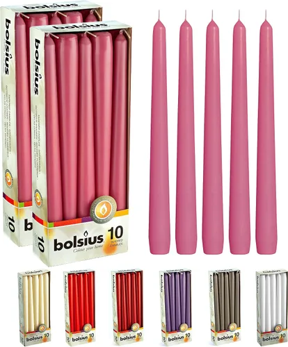 Miniatura 10 de Bolsius Velas alargadas blancas (10 pulgadas)
