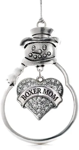 Miniatura 153 de Colgante de plata con diseño de Detroit con forma de corazón y muñeco de nieve con circonitas cúbicas